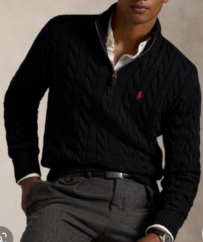 ラルフローレンハーフジップスウェット