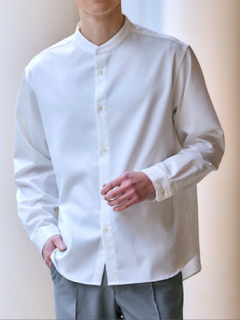 バンドカラーシャツ